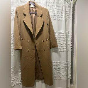 100% wool camel peacoat